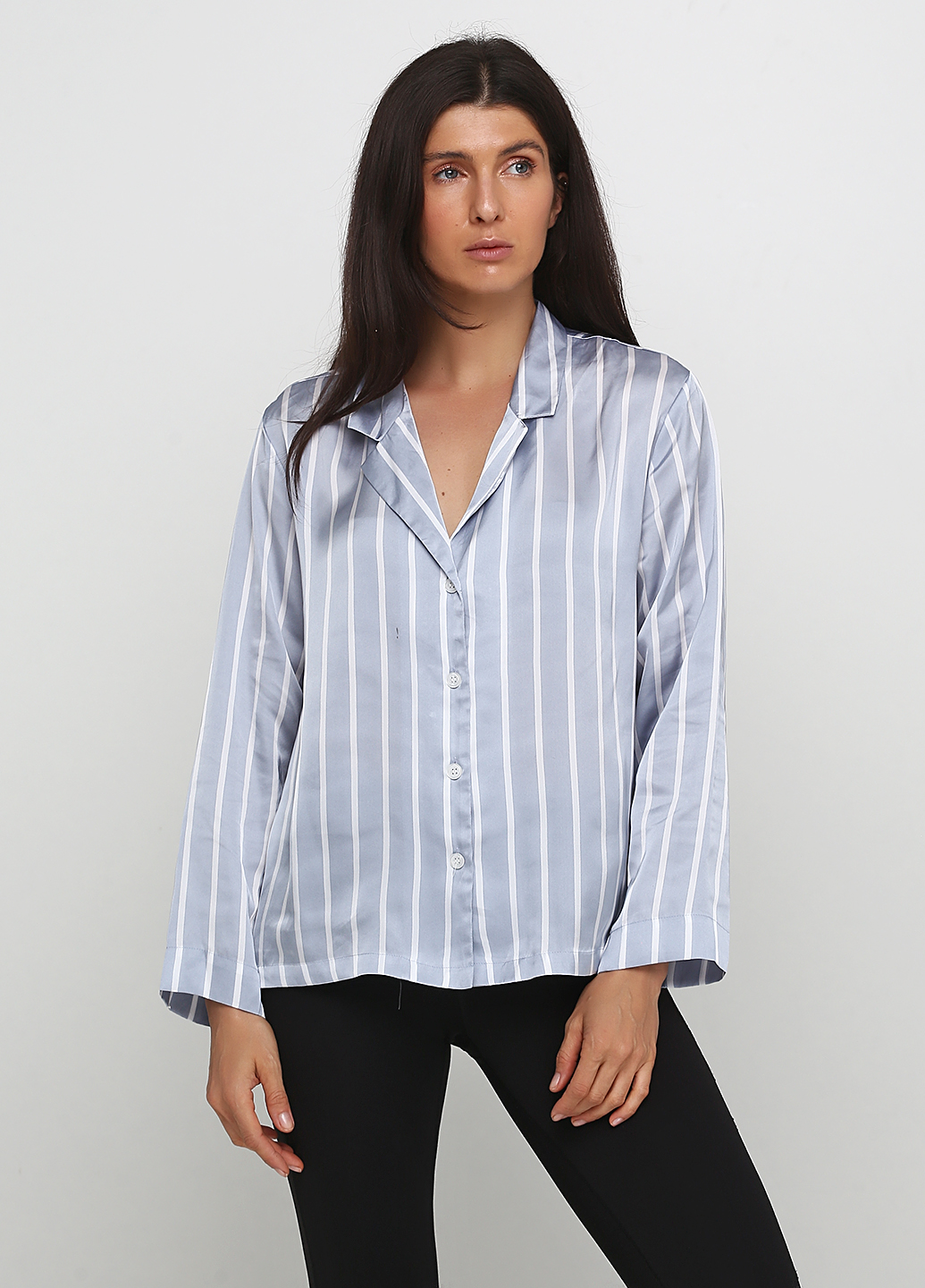 

Рубашка H&M L Голубой 0797707_полос_01