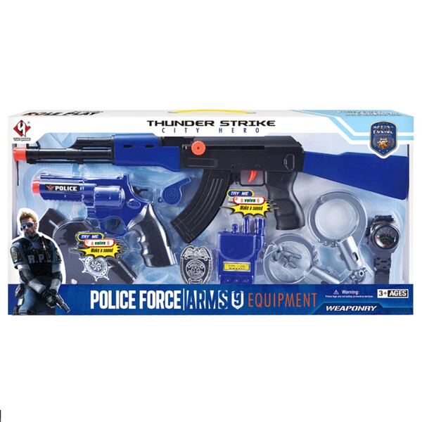 

Набор полицейского YUEQIANG Thunder Strike с автоматом и пистолетом Синий (2284059)