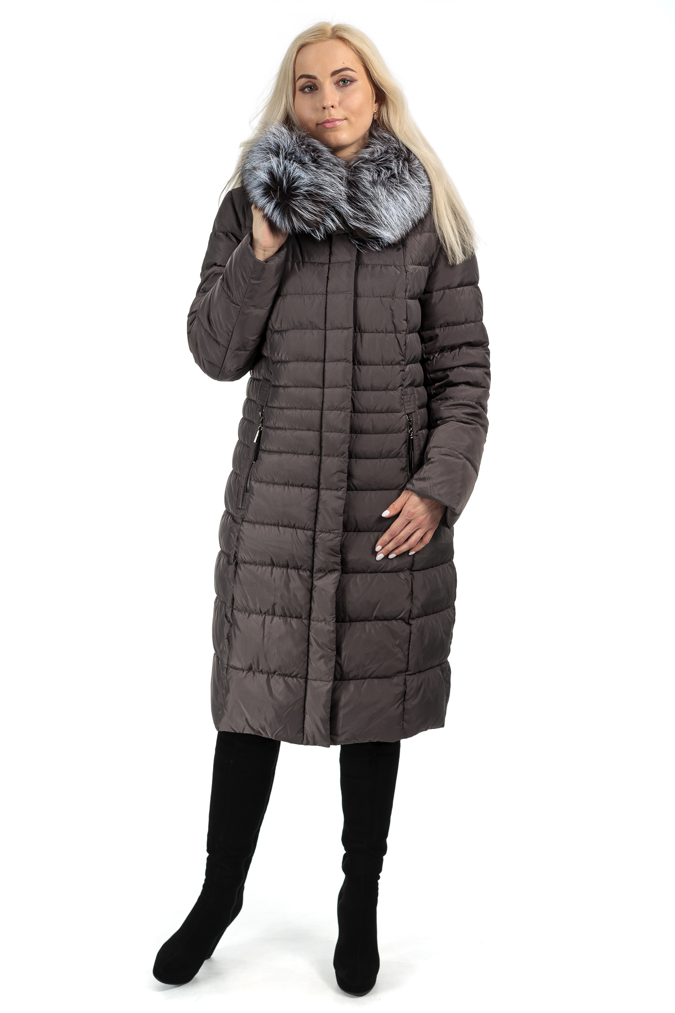 

Пуховик КОМ 5029 ТемноСірий 3XL (К399)
