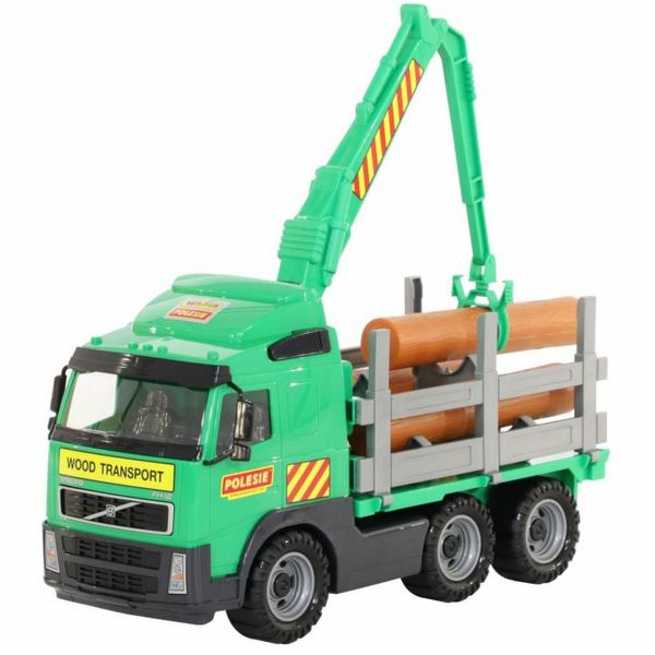 

Детская игрушка Polesie «автомобиль-лесовоз Volvo» с бревнами (в сеточке) (8756)