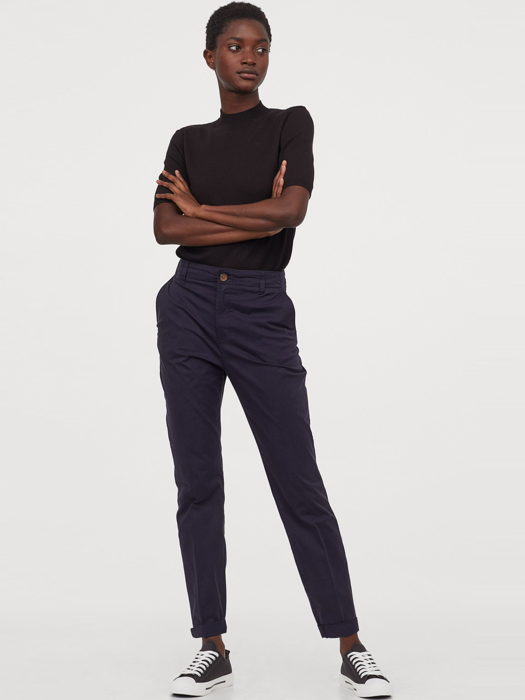 

Брюки H&M 0750424-1  Темно-синие, Брюки H&M 0750424-1 42 Темно-синие