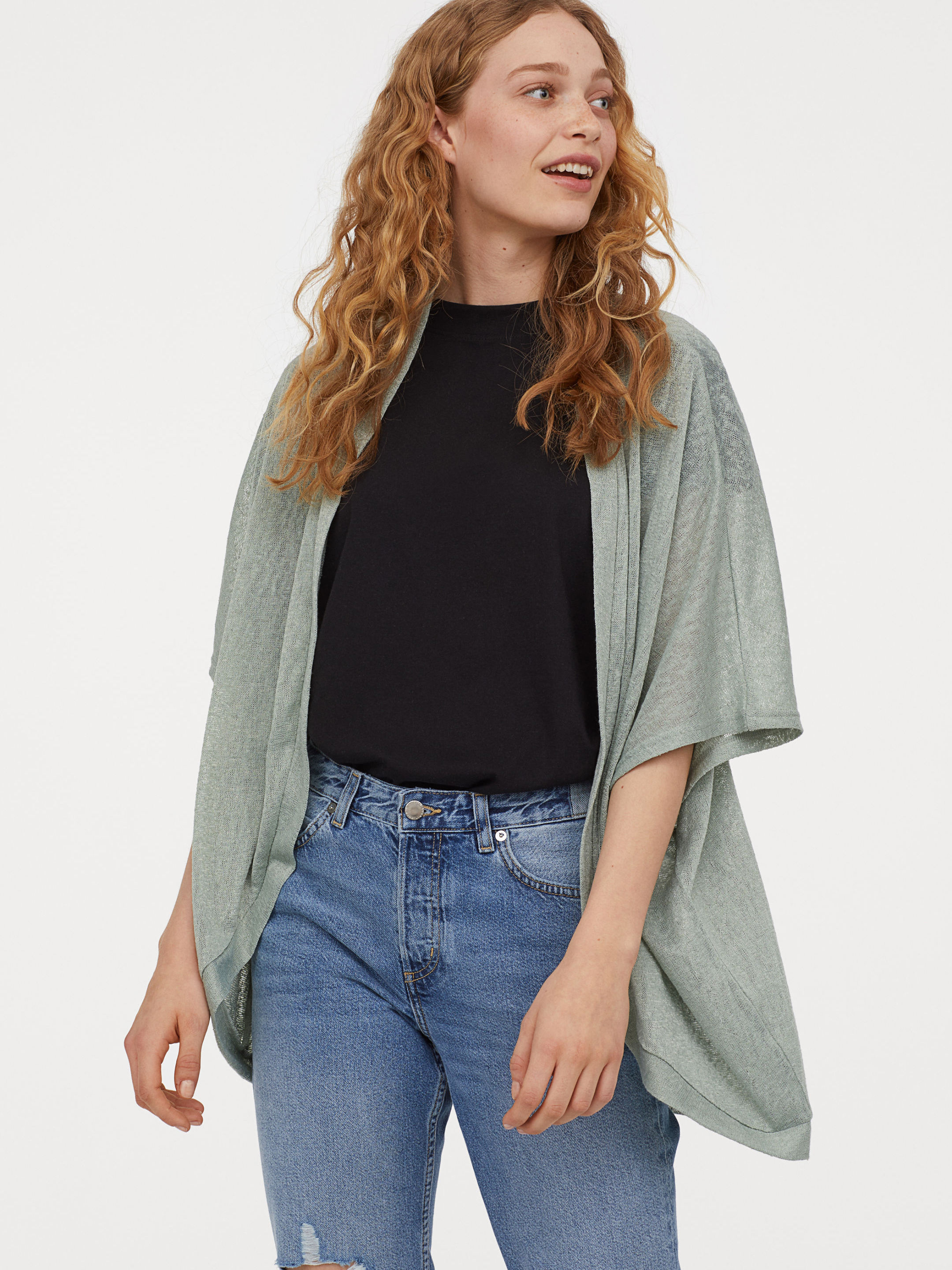 

Накидка H&M 0606154-9 M Фисташковая