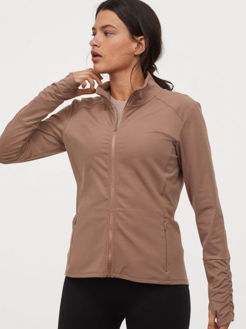 

Спортивная кофта H&M Sport 0865674-1 S Кофейная