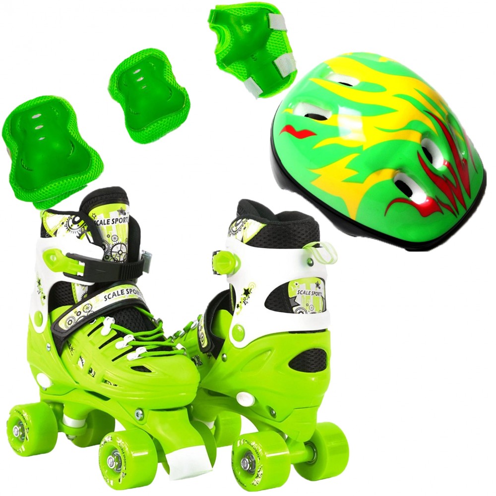 

Ролики Квадровые Набор Qwad Combo Ecoline - USA Scale Sports 34-37, Зеленый (Защита + Шлем) (2T3046E)