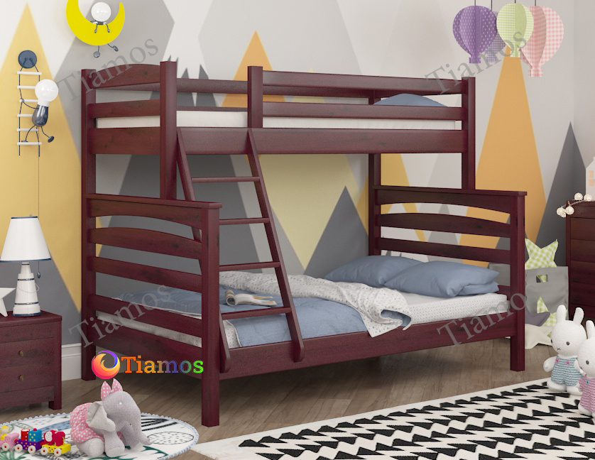 

Кровать Двухъярусная 90х140х190 Кай Wellmebely Трансформер сосна Махонь Л6