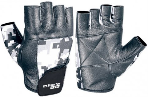 Акція на Перчатки тренировочные Sporter Gym Men Fitness Gloves (222.7 A) S Black/Camo (2009999014522) від Rozetka UA
