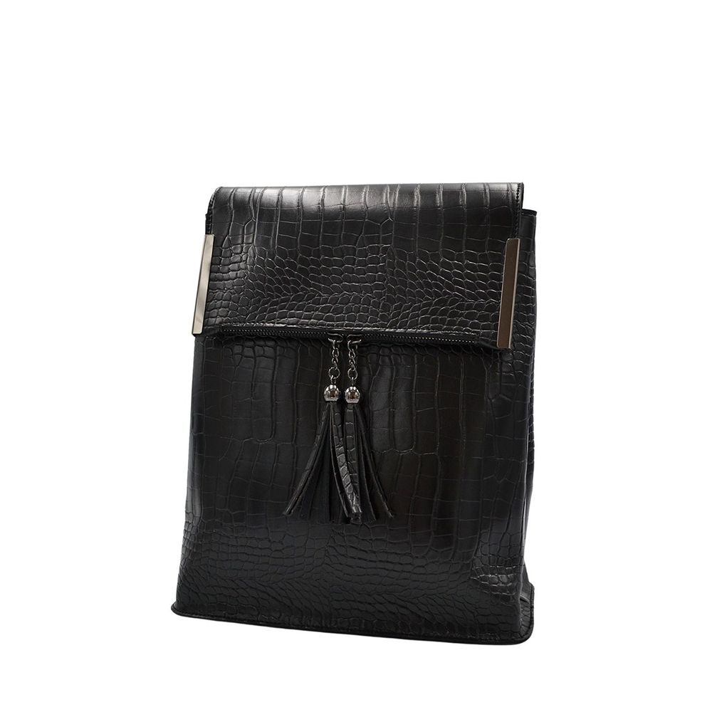 

Сумка-рюкзак женская PoloClub 032-18 черная (кроко)