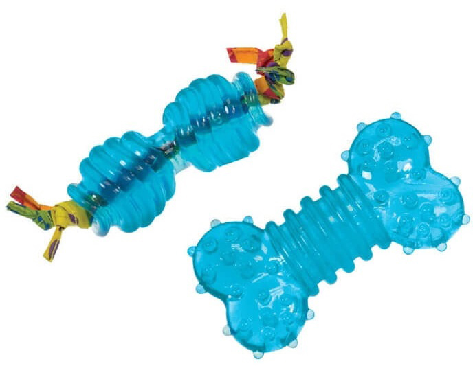 

Игрушка для собак Petstages Orka Chew Pair Blu SM Орка косточка и гантель мини Голубая