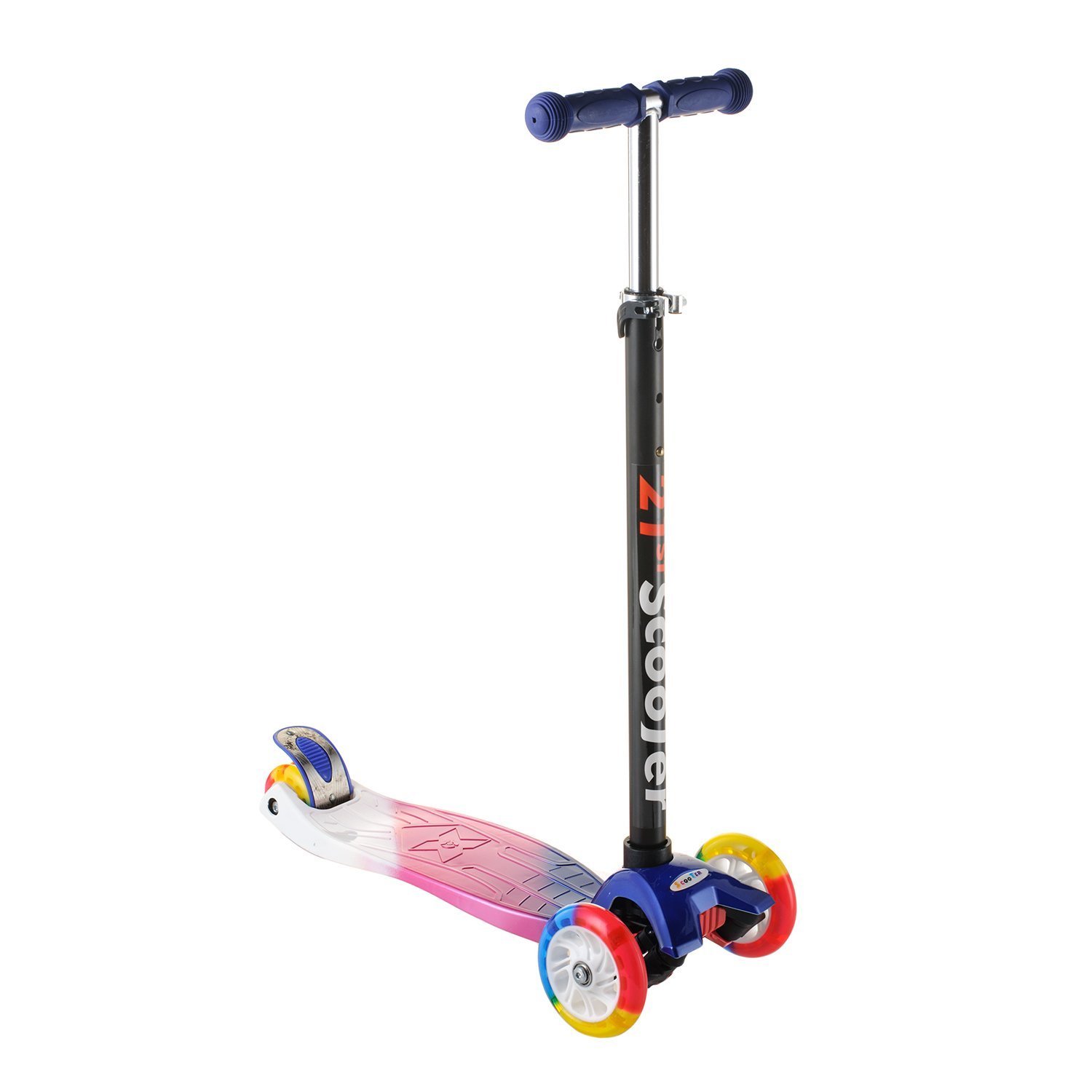 

Самокат Детский Best Scooter 0072Е Складной Руль, Светящееся Колеса (Синий)