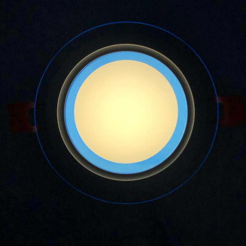 

LED панель "Сяйво" 9W 720Lm 4500K + синий 85-265V круг + стекло"LEMANSO" LM1037