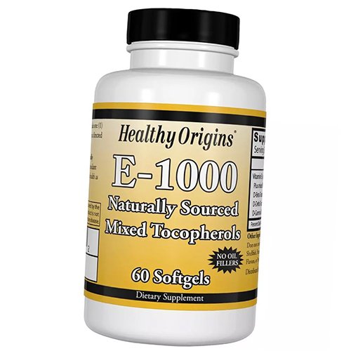 

Витамин Е, Смесь токоферолов, Vitamin E-1000, Healthy Origins 60гелкапс (36354041)