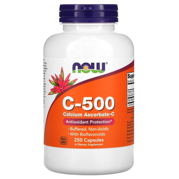 

Аскорбат кальция витамин С Calcium Ascorbate-C C-500 Now Foods 250 капсул (NF168)