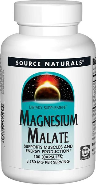 

Магний Magnesium Malate Source Naturals 625 мг 100 капсул (SNS111)