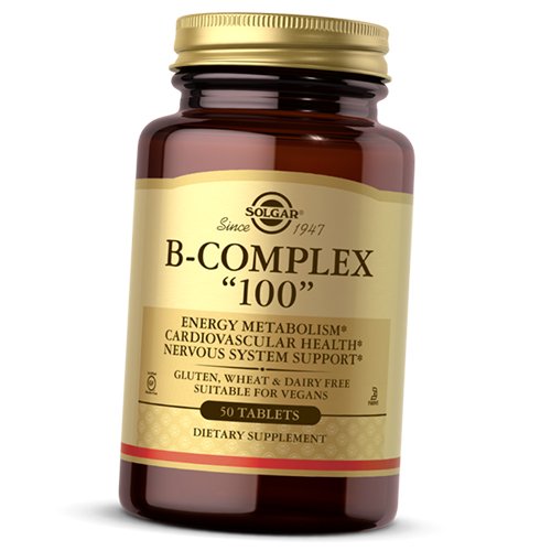 

Витамины группы В, B-Complex 100 Tabs, Solgar 50таб (36313026)