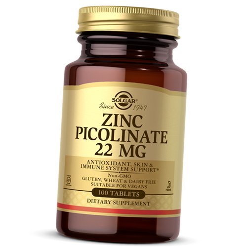 

Цинк Пиколинат, Zinc Picolinate, Solgar 100таб (36313076)