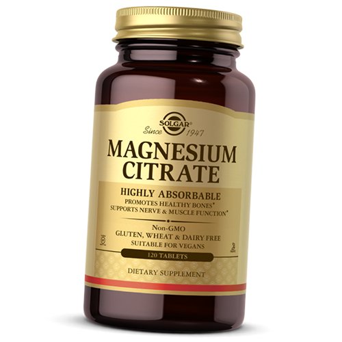 

Магний Цитрат, Magnesium Citrate, Solgar 120таб (36313080)