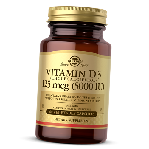 

Витамин Д3, Холекальциферол, Vitamin D3 5000, Solgar 60вегкапс (36313158)