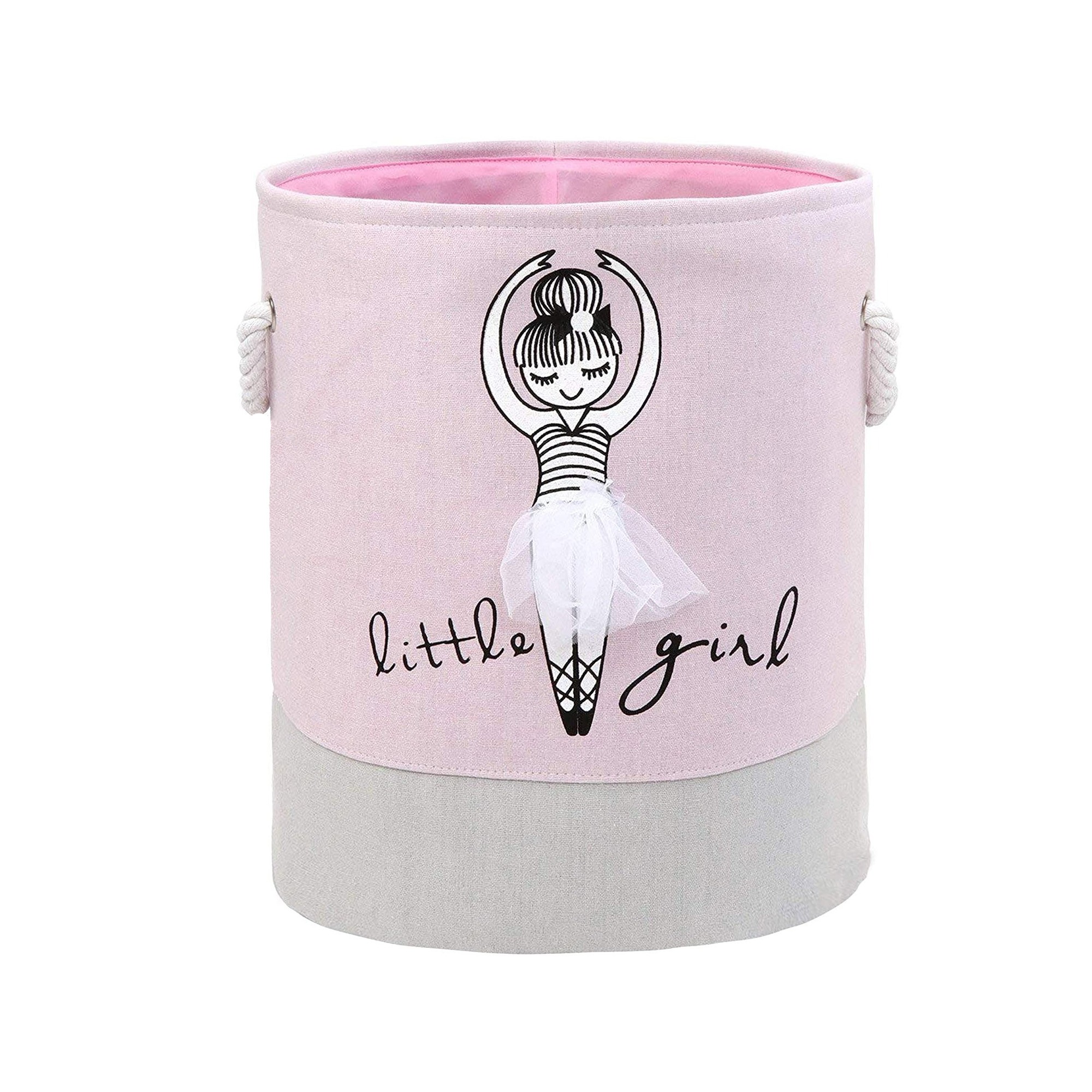 

Корзина для игрушек круглая складная Little Girl розовая (SB-28288)