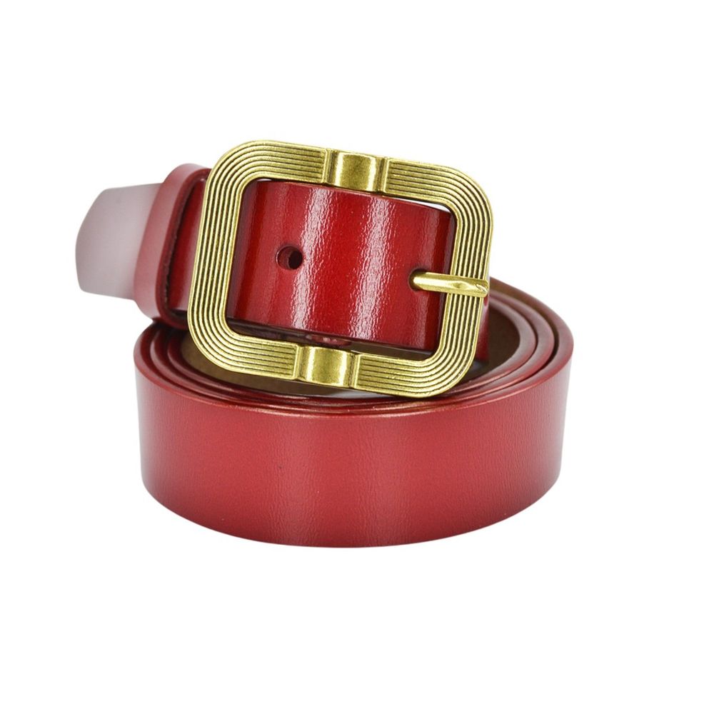 

Ремень женский кожаный Skipper VE-0041-4 красный