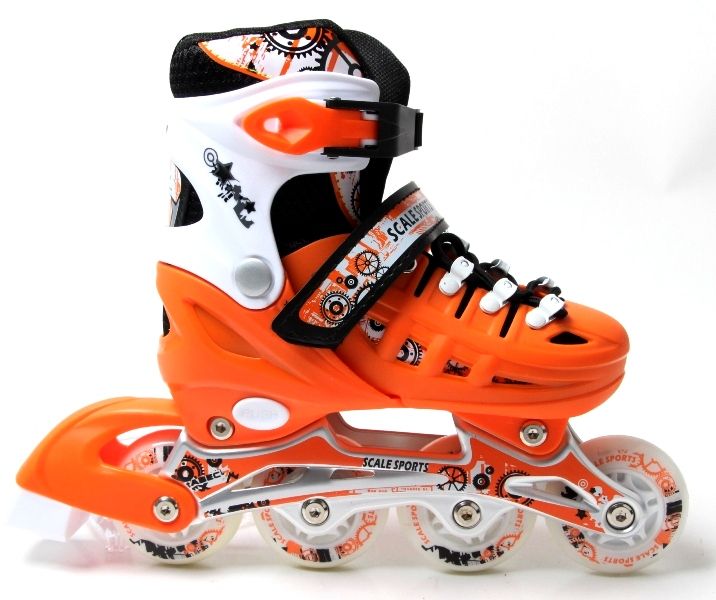 

Раздвижные детские роликовые коньки Scale Sports, размер 36-39, Orange