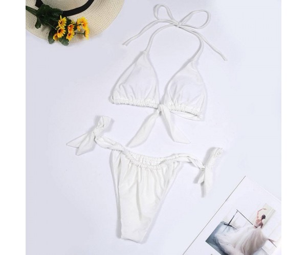 

Купальник раздельный шторки с завязками впереди Modern Boutique белый, L К717