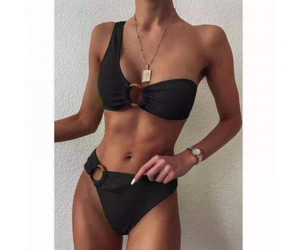 

Купальник топ на одно плечо трикотажный Modern Boutique черный, S К712