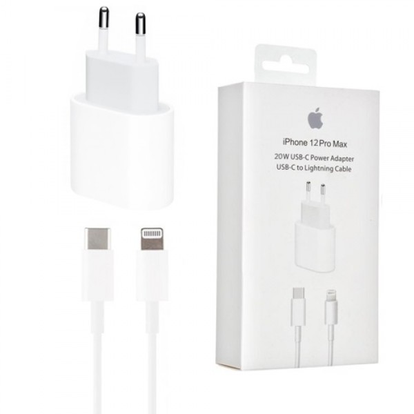 

Зарядное устройство 20Вт USB-C Power Adapter + кабель Lightning