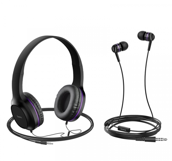 

Наушники Hoco W24 Enlighten Purple (набор)