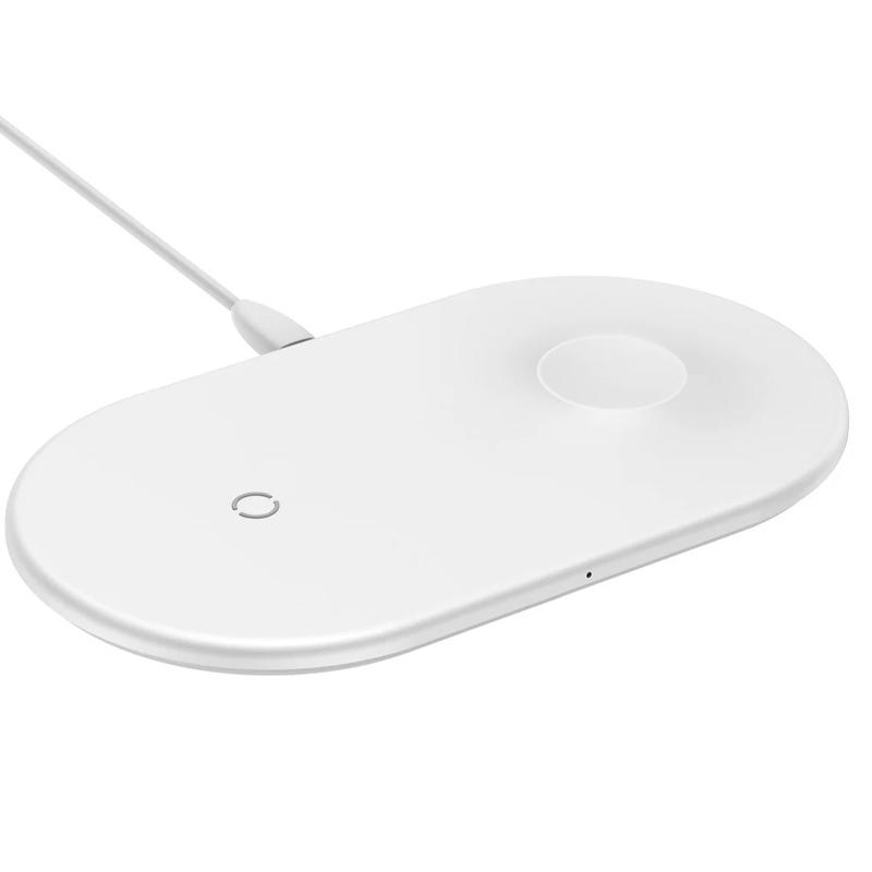 

Беспроводное зарядное устройство Baseus Smart 2in1 Wireless Charger (Type-C Version) White (WX2IN1P20-02)