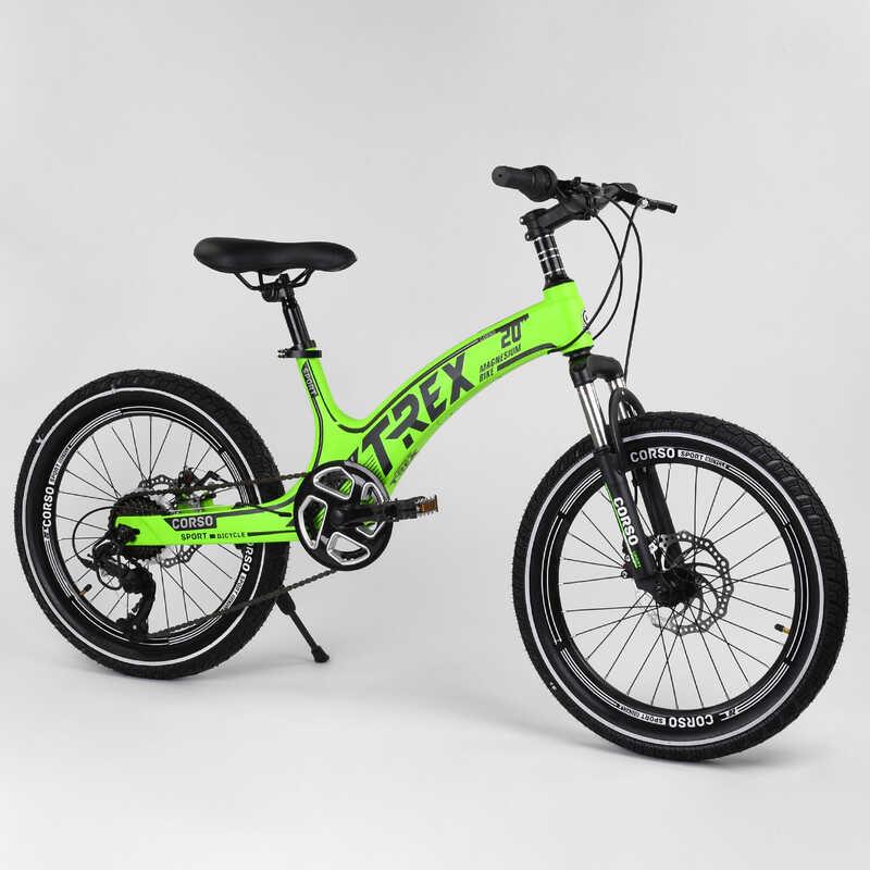 

Детский спортивный велосипед 20’’ CORSO «T-REX» 18765 (1) магниевая рама, 7 скоростей, собран на 75
