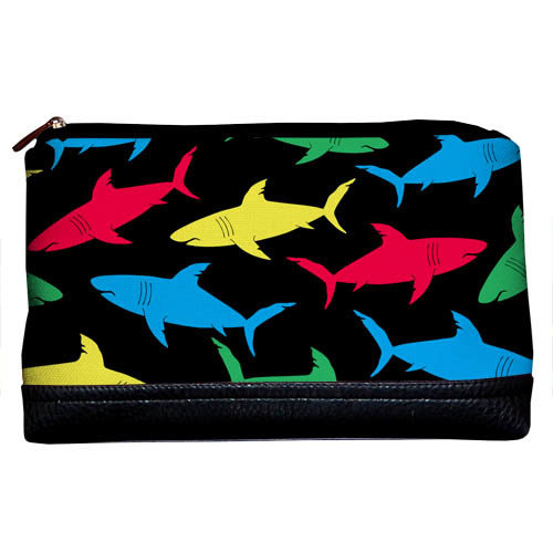 

Косметичка дорожная Lovely Presentville Разноцветные акулы 26x15x8 см