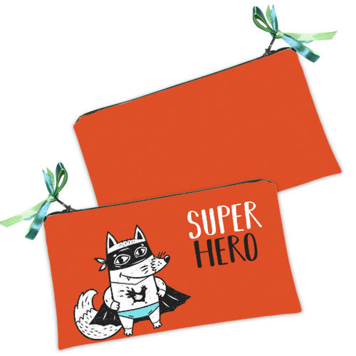 

Косметичка женская Presentville Super hero на красном фоне 20x12 см