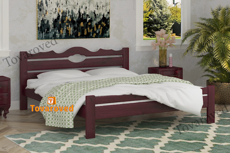 

Кровать двуспальная 160х200 Wellmebely Рич дерево сосна Махонь Л6