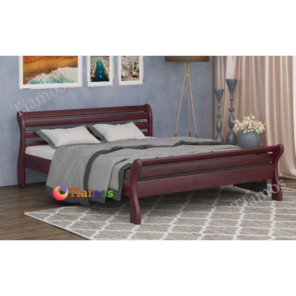 

Кровать двухспальная 140х200 деревянная Верона Wellmebely сосна Махонь Л6