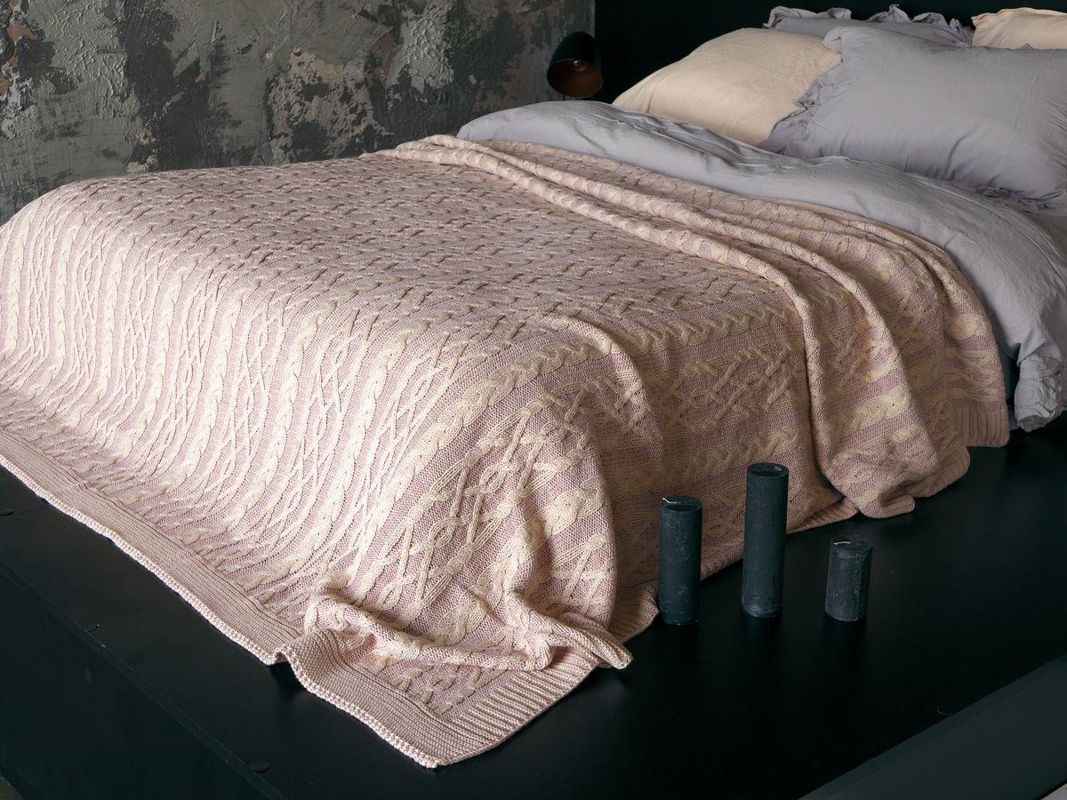 

Вязаный плед Betires Home персиковый 220х240 ВВ700429