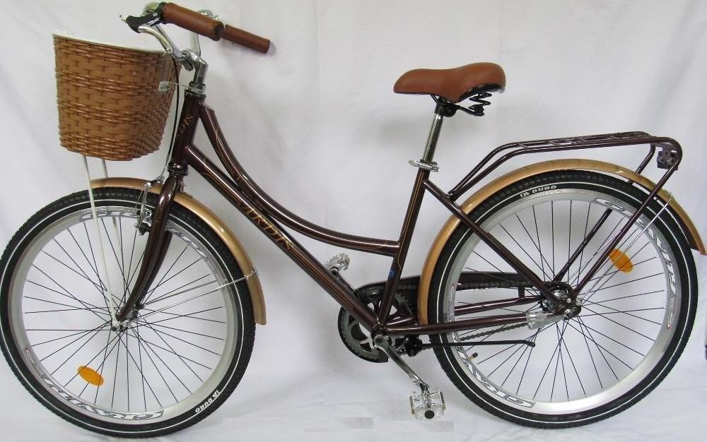 

Велосипед женский городской 26'' Ardis Verona коричневый с корзинкой