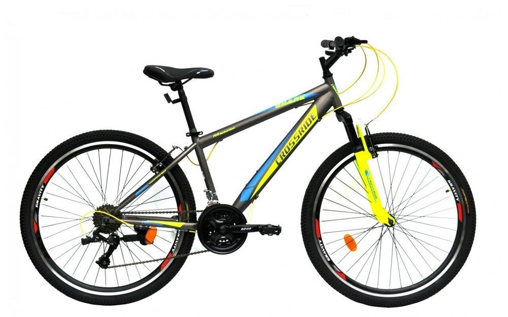 

Велосипед взрослый 26'' Crossride Shark серо-салатовый