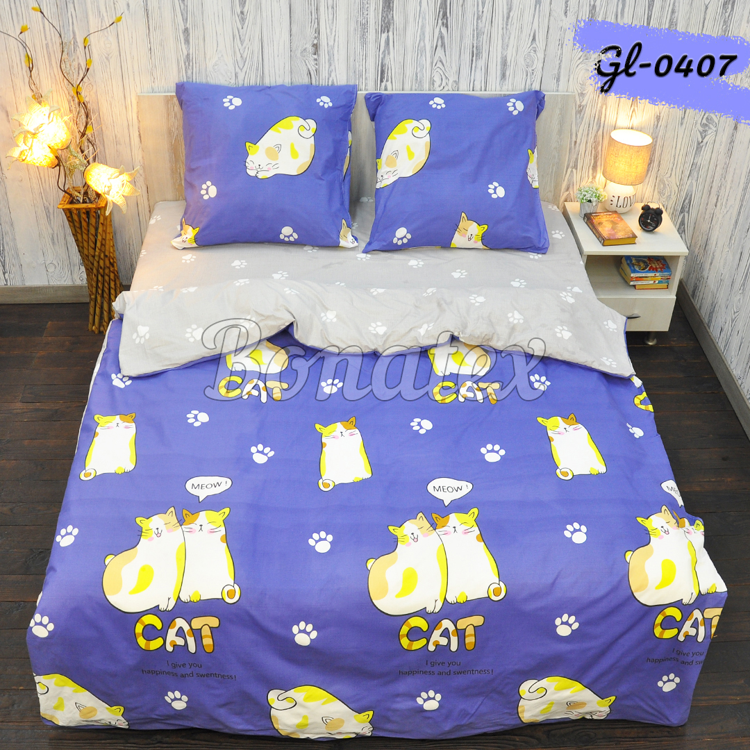 

Комплект постільної білизни BonaVita сімейний бязь Meow 2х150х215 (361-0407)