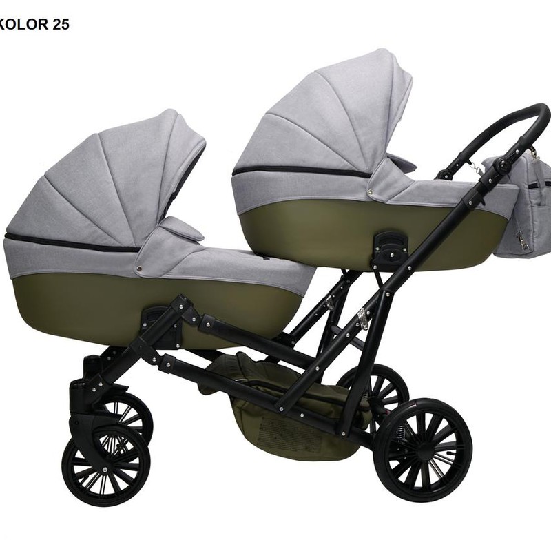 

Детская коляска для двойни MIKRUS GEMELLO 25