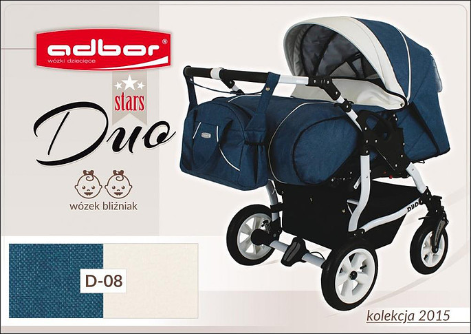 

Детская коляска для двойни Adbor Duo stars D 08