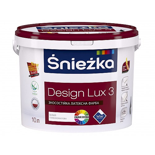 

Краска Sniezka DESIGN LUX глубоко матовая латексная для интерьеров 10 л(14кг).