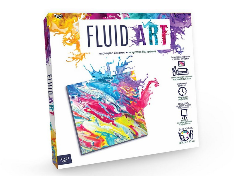 

Картина Danko Toys Fluid Art на полотні 31×31см 01-04