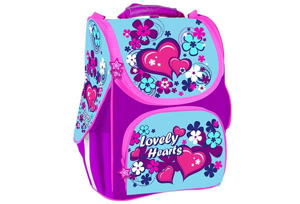

Рюкзак каркасний Willy Lovely Hearts для дівчинки 33*25*14см WL-852