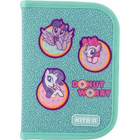 

Пенал шкільний Kite для дівчинки на 1 відділення, 2 відворота My Little Pony