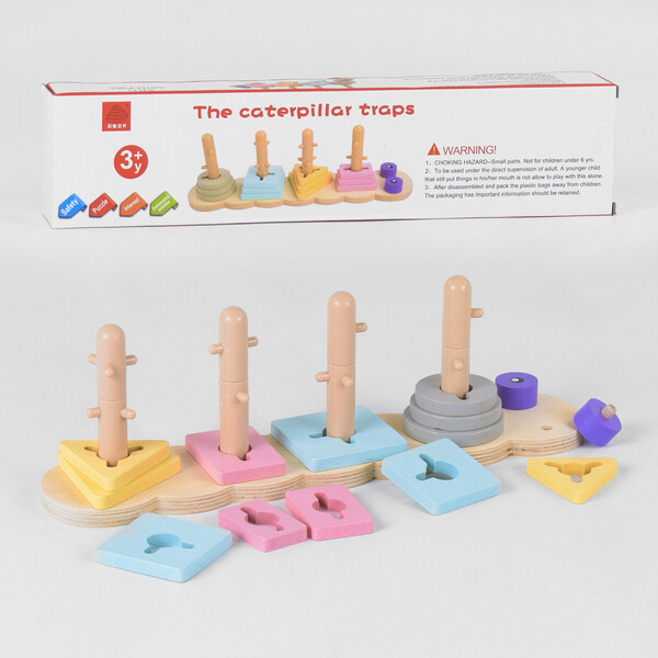 

Сортер деревянный Wood Toys с геометрическими фигурками (7375887)