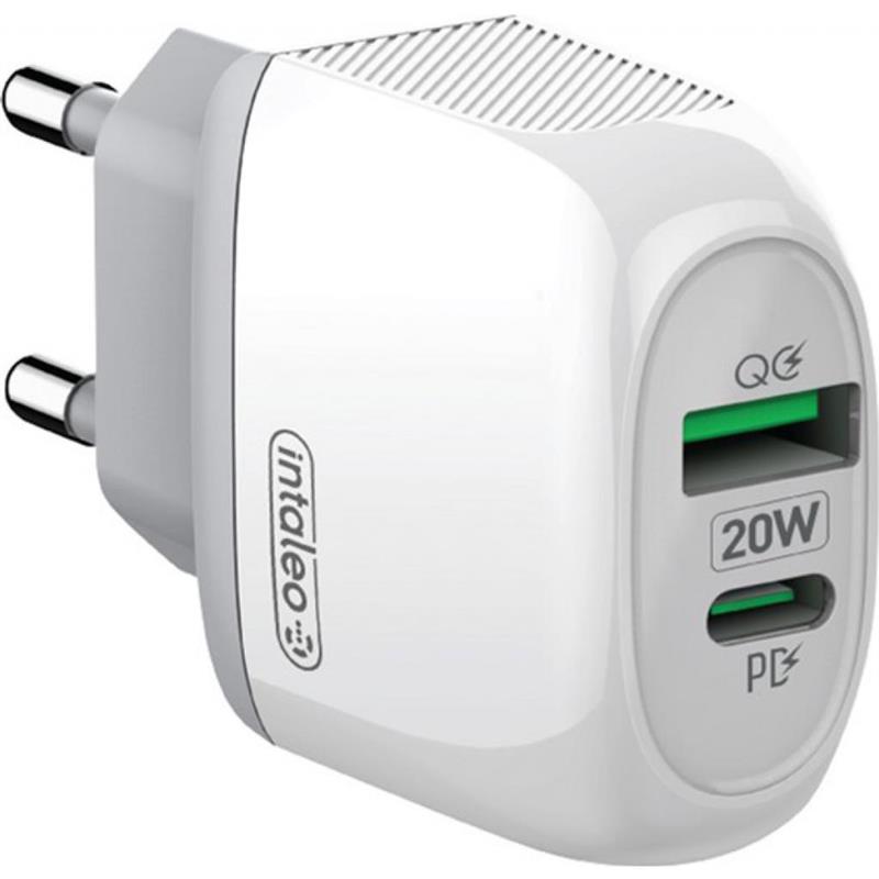 

Адаптер сетевой Intaleo TCQ PD 20W 2USB 3A White