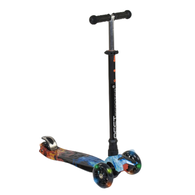 

Самокат кікборд триколісний Best Scooter MAXI A 24665 /779-1314 з колесами, що світяться поліуретан ножні гальма (123418)