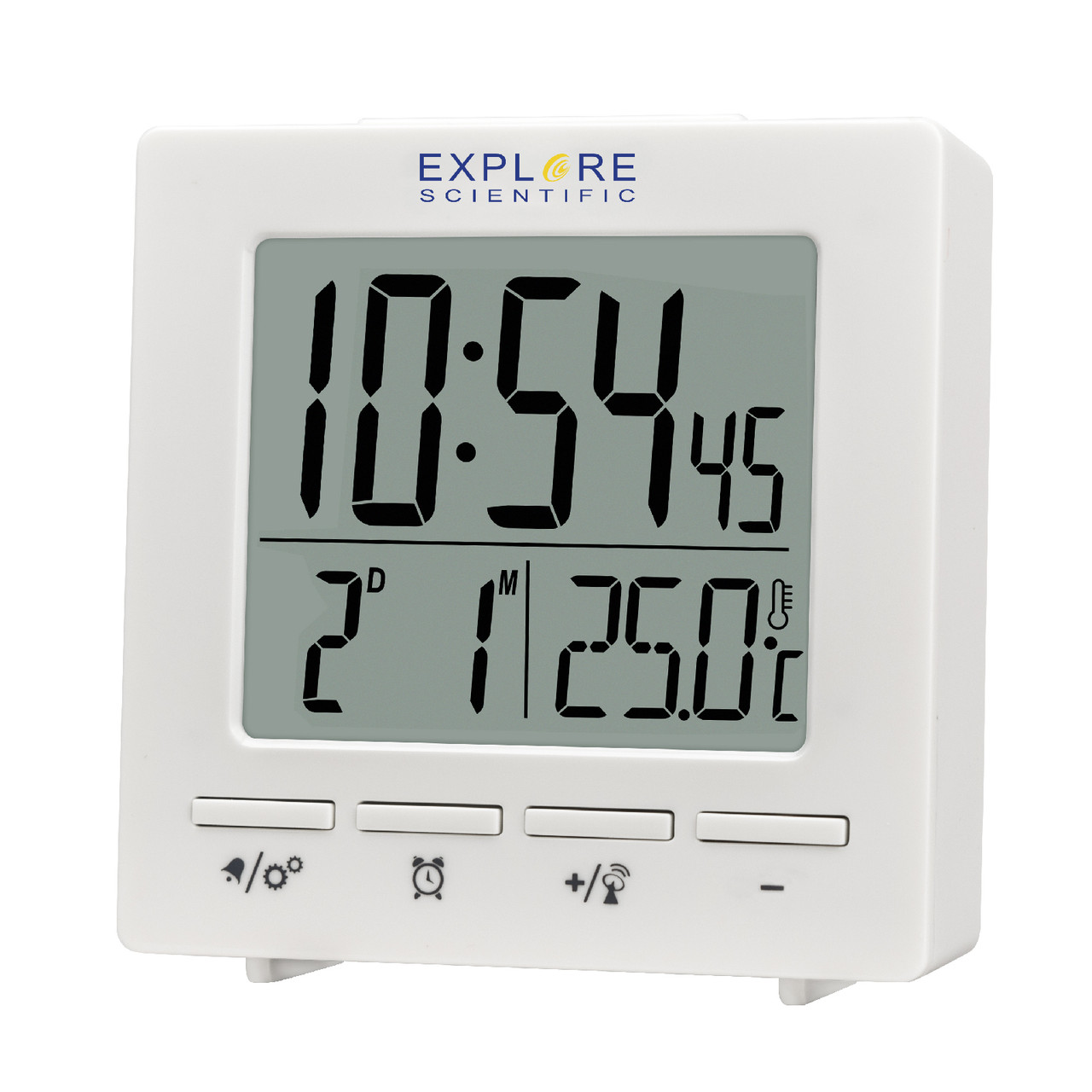 

Часы настольные Explore Scientific Mini RC Alarm White