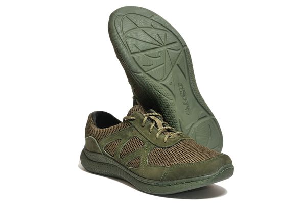 

Кроссовки Strongboots Чероки летние кожа нубук/сетка Олива 5650-3-6 (44)