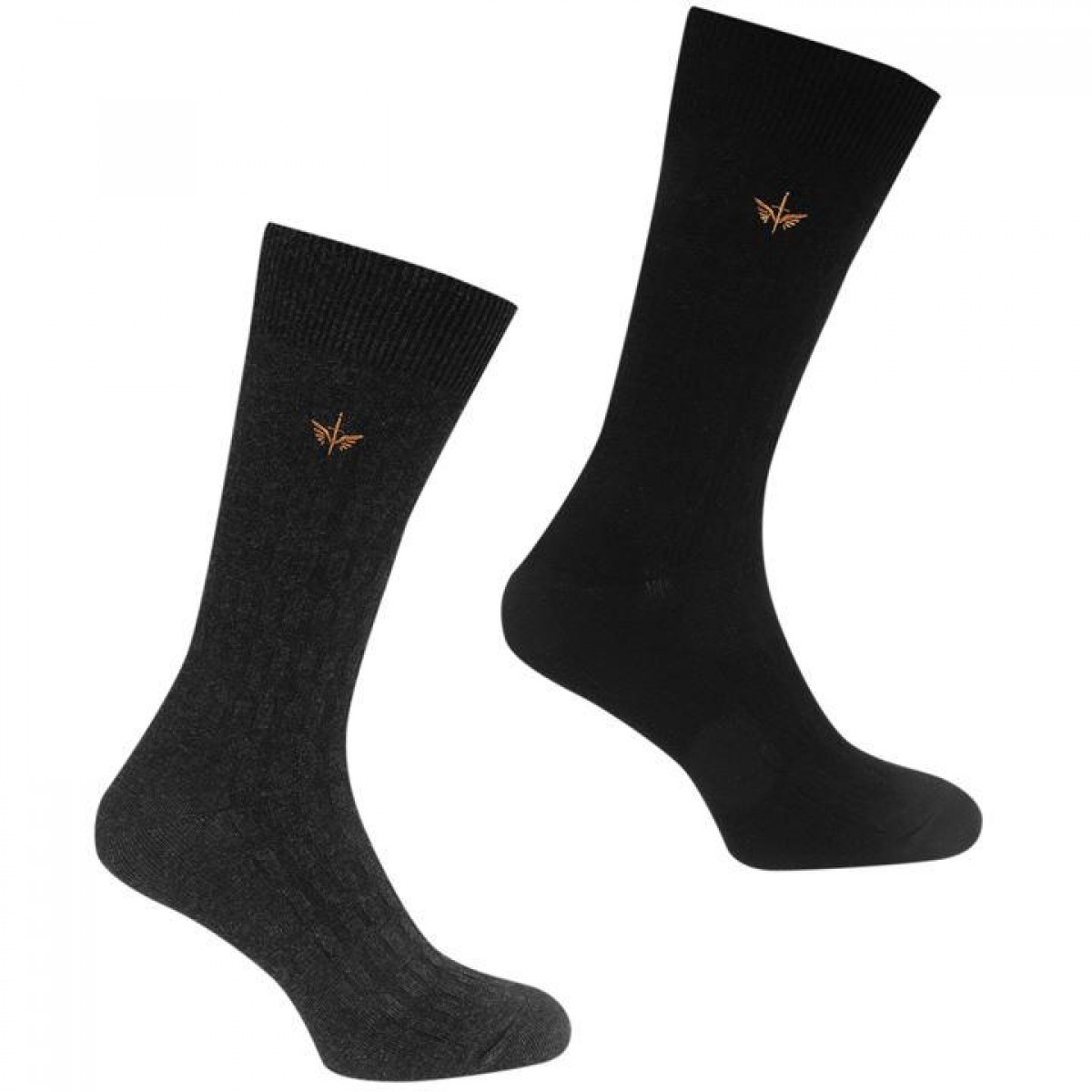 

Носки Firetrap 2 Pack Cable Knit Black/Grey, 41-45